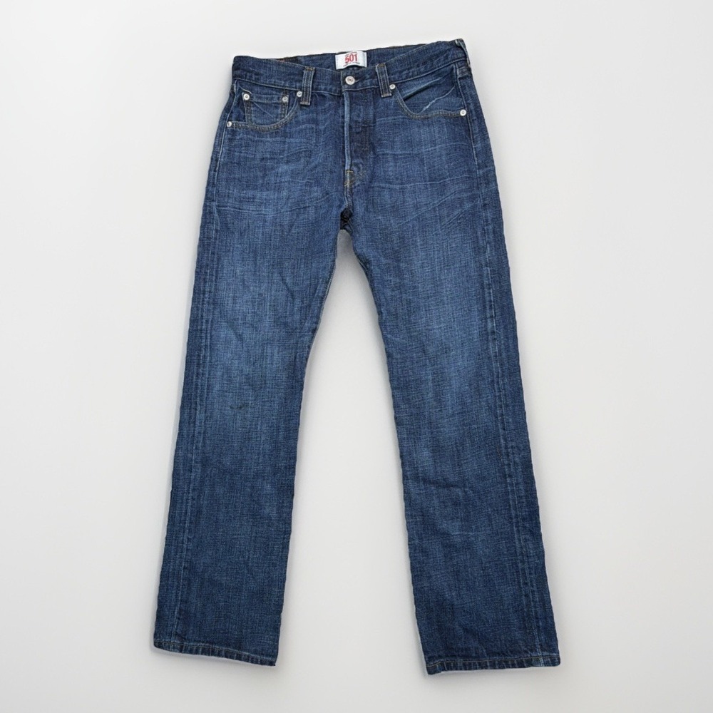 VTG‎ Levi's 501 Jeans Mens 30x30 (Fits 30x28) Dark Wash Button Fly Y2K